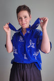 No92 Schluppenbluse Scherrer mit T-Ärmel unisex