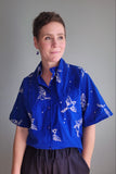 No92 Schluppenbluse Scherrer mit T-Ärmel unisex